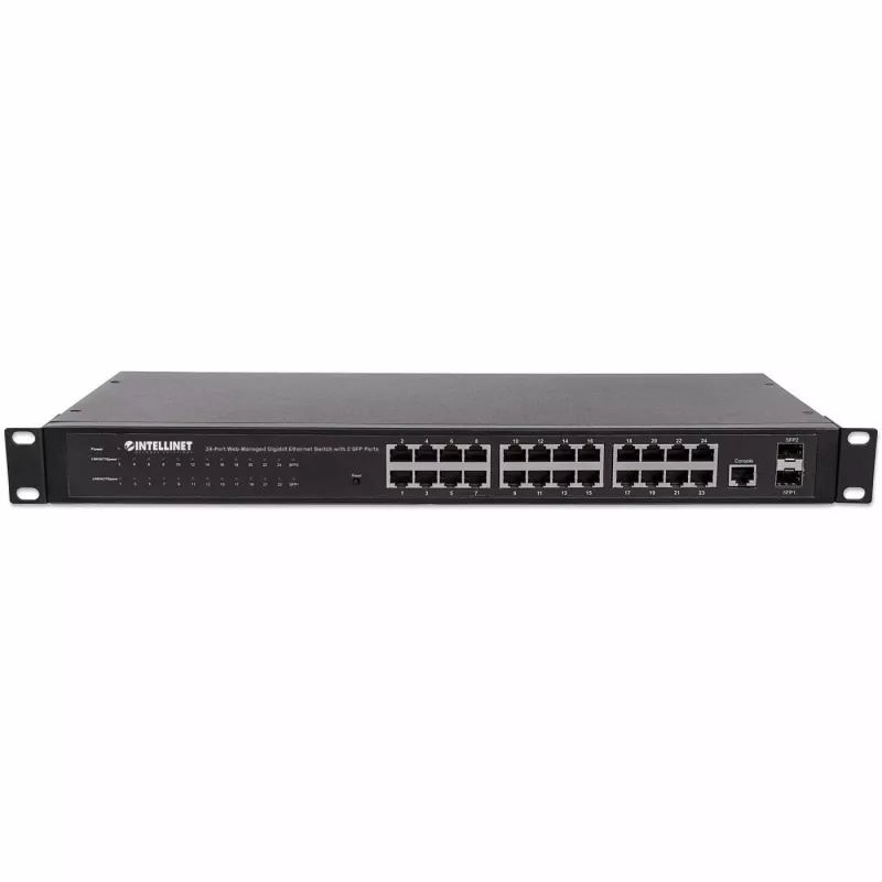 Intellinet 560917 24-portový gigabitový Web-Smart switch, 2x SFP, do racku