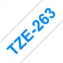 Etiketová páska Brother TZe263 36 mm modrá na bielu