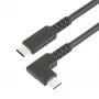 StarTech.com 0,9 m robustný pravouhlý USB-C kábel, USB 3.2 Gen 2 (10 Gbps), plne dátový USB-C na C dátový kábel, 4K 60Hz DP Alt mód, 100W Power Delivery – 90-stupňový USB Type-C kábel