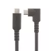 StarTech.com 0,9 m robustný pravouhlý USB-C kábel, USB 3.2 Gen 2 (10 Gbps), plne dátový USB-C na C dátový kábel, 4K 60Hz DP Alt mód, 100W Power Delivery – 90-stupňový USB Type-C kábel