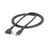 StarTech.com 0,9 m robustný pravouhlý USB-C kábel, USB 3.2 Gen 2 (10 Gbps), plne dátový USB-C na C dátový kábel, 4K 60Hz DP Alt mód, 100W Power Delivery – 90-stupňový USB Type-C kábel
