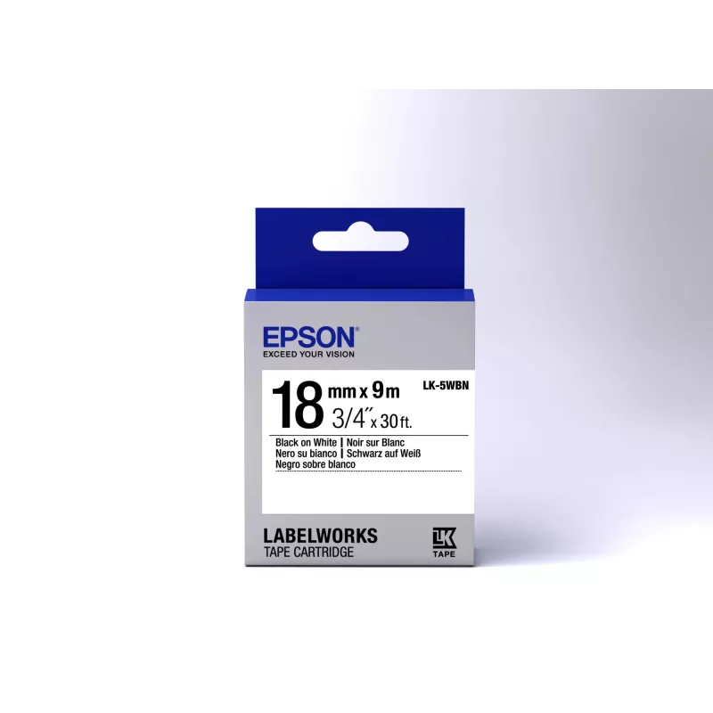 Epson Label Cartridge Standard LK-5WBN čierna/biela 18mm (9m)
