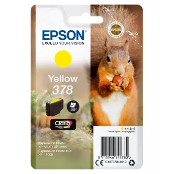 Kazeta Epson 378 žltá 360 strán atrament C13T37844010