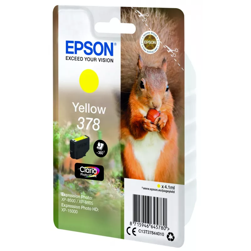 Kazeta Epson 378 žltá 360 strán atrament C13T37844010