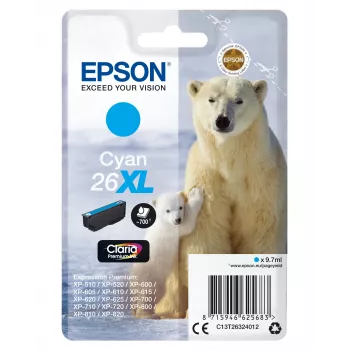 Epson Eisbär samostatné balenie azúrová 26XL Claria Premium Ink