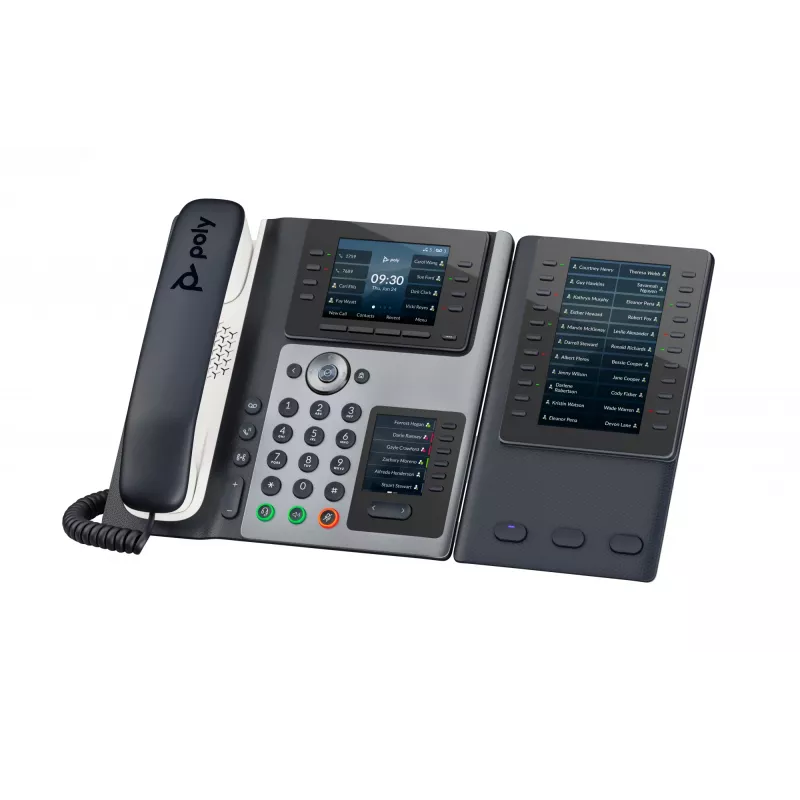 IP telefón POLY Edge E400 8 liniek káblová slúchadlová časť čierny