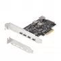 StarTech.com 5-portová USB PCIe karta, USB 3.2 10 Gbit/s, PCI Express karta so 4x USB-C portami, 1x interný USB-A port, USB PCIe radič karta, Windows/macOS/Linux