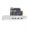 StarTech.com 5-portová USB PCIe karta, USB 3.2 10 Gbit/s, PCI Express karta so 4x USB-C portami, 1x interný USB-A port, USB PCIe radič karta, Windows/macOS/Linux