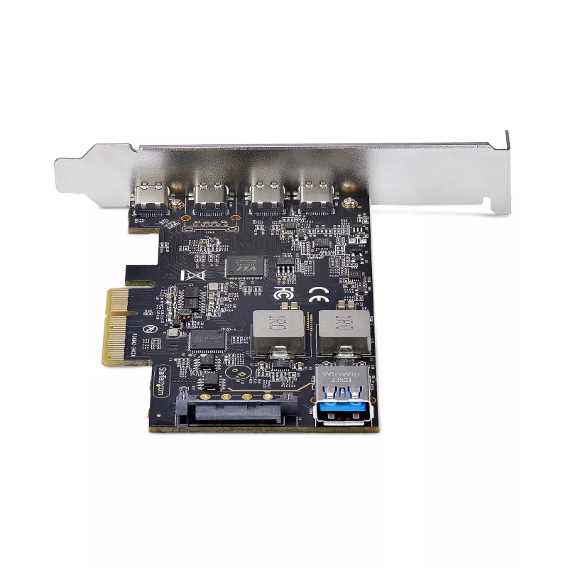 StarTech.com 5-portová USB PCIe karta, USB 3.2 10 Gbit/s, PCI Express karta so 4x USB-C portami, 1x interný USB-A port, USB PCIe radič karta, Windows/macOS/Linux