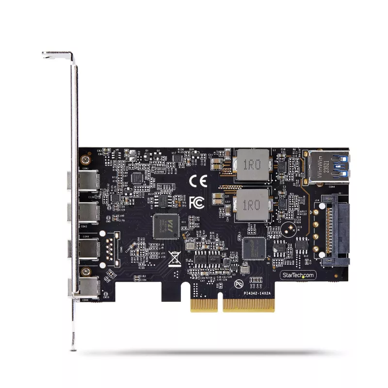 StarTech.com 5-portová USB PCIe karta, USB 3.2 10 Gbit/s, PCI Express karta so 4x USB-C portami, 1x interný USB-A port, USB PCIe radič karta, Windows/macOS/Linux