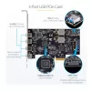 StarTech.com 5-portová USB PCIe karta, USB 3.2 10 Gbit/s, PCI Express karta so 4x USB-C portami, 1x interný USB-A port, USB PCIe radič karta, Windows/macOS/Linux
