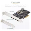 StarTech.com 5-portová USB PCIe karta, USB 3.2 10 Gbit/s, PCI Express karta so 4x USB-C portami, 1x interný USB-A port, USB PCIe radič karta, Windows/macOS/Linux