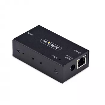 StarTech.com 1-portový sériový na Ethernet adaptér, 802.3af PoE IP sériový server zariadení pre vzdialené RS232 zariadenia, montáž na stenu/DIN lištu, RJ45 LAN na DB9 sériový konvertor, TAA