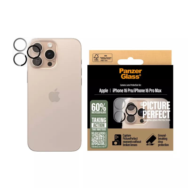 PanzerGlass ® PicturePerfect ochrana kamery a šošoviek iPhone 16 Pro | 16 Pro Max
