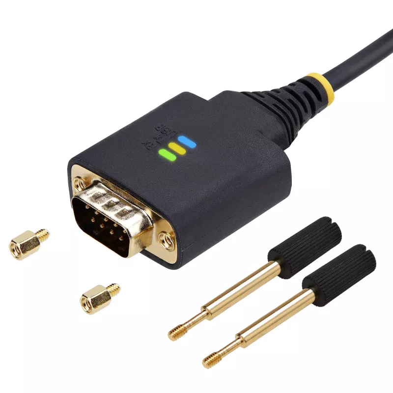 StarTech.com 2m USB na sériový adaptérový kábel, zachovanie COM, vymeniteľné skrutky/matice, USB-A na DB9 RS232, FTDI IC, ESD ochrana, Windows/macOS/Linux