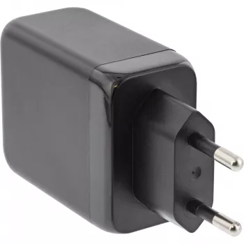 InLine USB PD napájací zdroj, GaN nabíjačka, 3-portová, Dual USB-C + USB-A, 65W