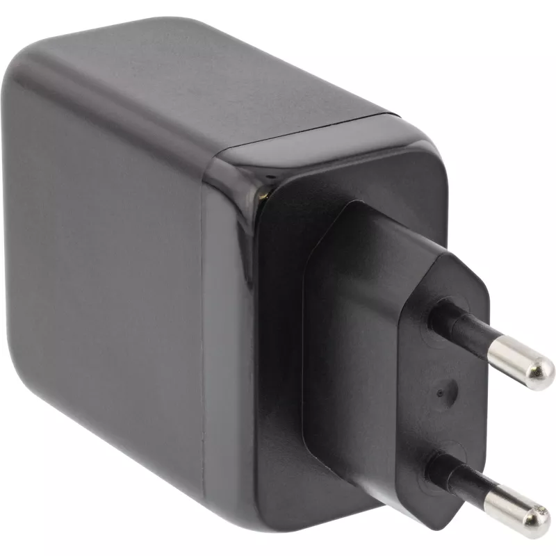 InLine USB PD napájací zdroj, GaN nabíjačka, 3-portová, Dual USB-C + USB-A, 65W
