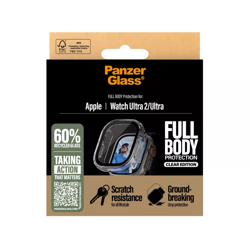 PanzerGlass ® puzdro Full Body transparentné Apple Watch Ultra 3 | Ultra 2 | Ultra | 49mm