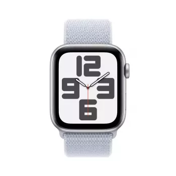Smartwatch Apple Watch SE GPS + Cellular 44mm strieborné hliníkové puzdro Blue Cloud Sport Loop