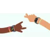 Smartwatch Apple Watch SE GPS + Cellular 44mm strieborné hliníkové puzdro Blue Cloud Sport Loop