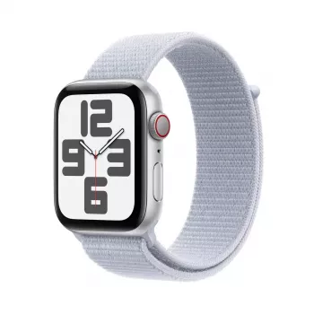 Smartwatch Apple Watch SE GPS + Cellular 44mm strieborné hliníkové puzdro Blue Cloud Sport Loop