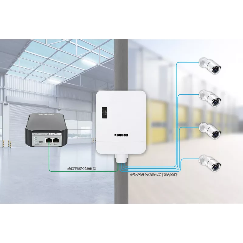 Sieťový switch Intellinet 509220 Gigabit Ethernet 5 portov PoE