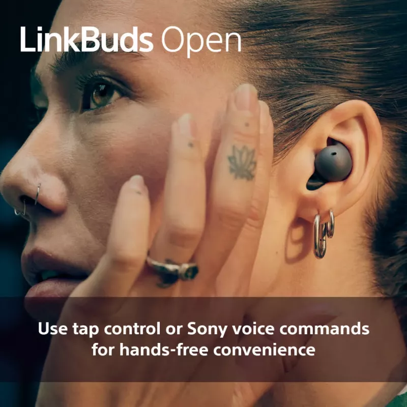Bezdrôtová in-ear headset Sony LinkBuds Open WFL910W – Bluetooth, 20–20000 Hz, dosah 10 m, biela
