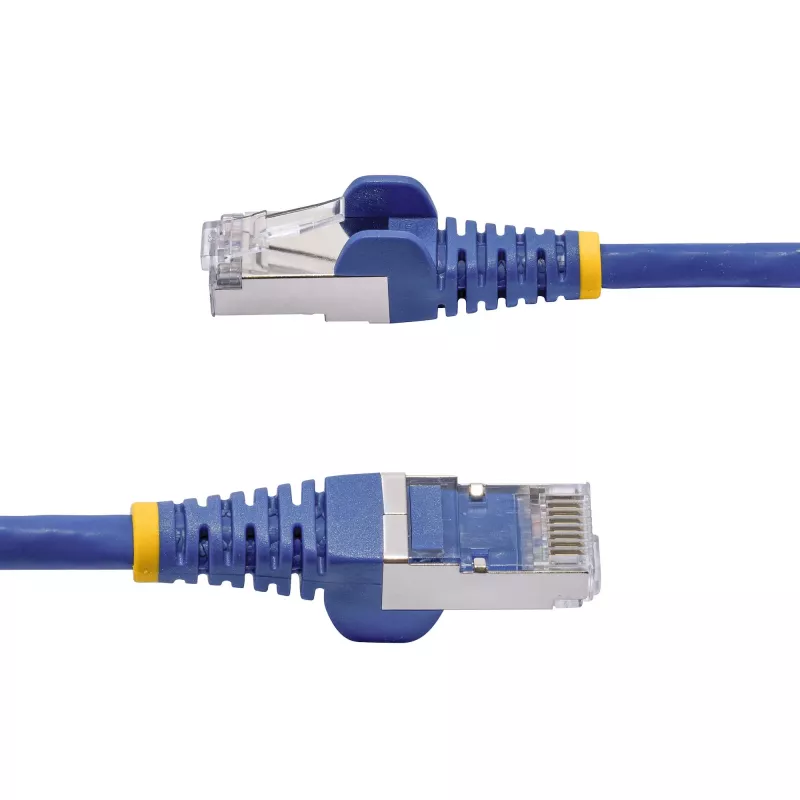StarTech.com 50cm modrý CAT8 ethernetový kábel, RJ45 bez západky, 25G/40G, 2000 MHz, 100 W PoE++, S/FTP, 26AWG čistá holá medená lanka, LSZH, tienený sieťový patch kábel s odľahčením ťahu, jednotlivo testovaný