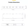 StarTech.com 50cm modrý CAT8 ethernetový kábel, RJ45 bez západky, 25G/40G, 2000 MHz, 100 W PoE++, S/FTP, 26AWG čistá holá medená lanka, LSZH, tienený sieťový patch kábel s odľahčením ťahu, jednotlivo testovaný