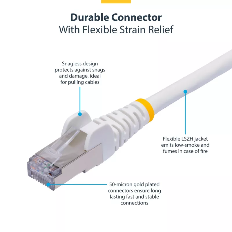 StarTech.com 50cm modrý CAT8 ethernetový kábel, RJ45 bez západky, 25G/40G, 2000 MHz, 100 W PoE++, S/FTP, 26AWG čistá holá medená lanka, LSZH, tienený sieťový patch kábel s odľahčením ťahu, jednotlivo testovaný