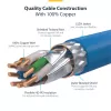 StarTech.com 1m modrý CAT8 ethernetový kábel, RJ45 bez západky, 25G/40G, 2000MHz, 100W PoE++, S/FTP, 26AWG čistý holý medený drôt, LSZH, tienený sieťový patch kábel s odľahčením ťahu, jednotlivo testovaný