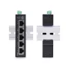StarTech.com I51G-ETHERNET-SWITCH 5-portový nespravovaný priemyselný Gigabit Ethernet switch, 10/100/1000, DIN lišta/montáž na stenu, IP30, -40 až 75 °C (-40–167 °F), DC, TAA