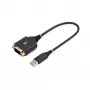 StarTech.com 1ft (30cm) USB na sériový adaptérový kábel, COM-retention, vymeniteľné matice/skrutky, USB-A na DB9 RS232, FTDI IC, ESD ochrana, Windows/macOS/Linux