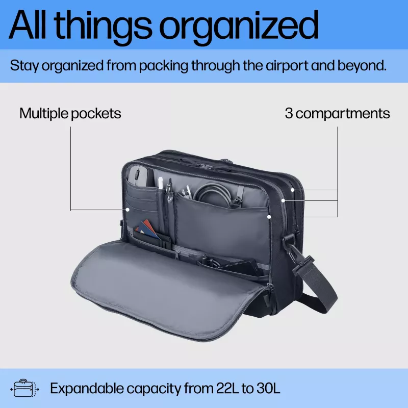 Taška na notebook HP Travel Plus 22L 16-palcová aktovka monochromatická