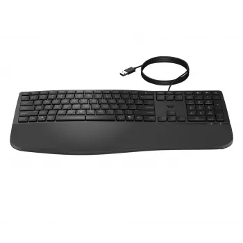 HP 485 Comfort káblová klávesnica full-size USB membránová s podložkou na zápästie
