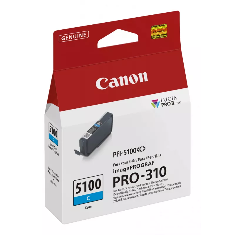 Canon PFI-5100 C atramentová kazeta 1 ks originálna azúrová