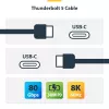 StarTech.com 1,5ft (50cm) Thunderbolt 5 kábel, 80Gbit/s/do 120Gbit/s, 240W PD, 8K 60Hz, certifikovaný Thunderbolt kábel - kompatibilný s Thunderbolt 4/USB4/USB-C