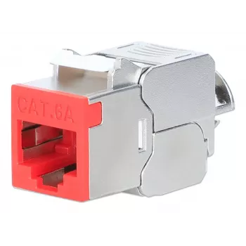 Sieťový kábel Intellinet 791311 Keystone modul plochý červený RJ-45