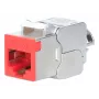 Sieťový kábel Intellinet 791311 Keystone modul plochý červený RJ-45