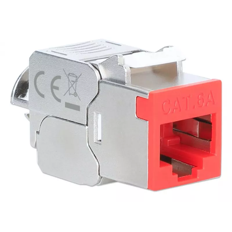 Sieťový kábel Intellinet 791311 Keystone modul plochý červený RJ-45