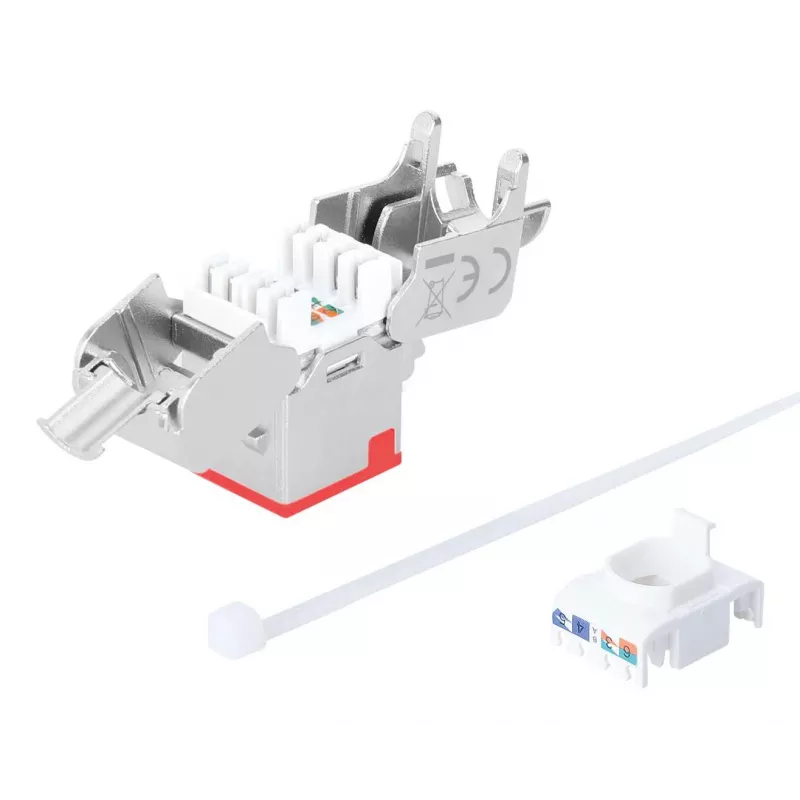 Sieťový kábel Intellinet 791311 Keystone modul plochý červený RJ-45