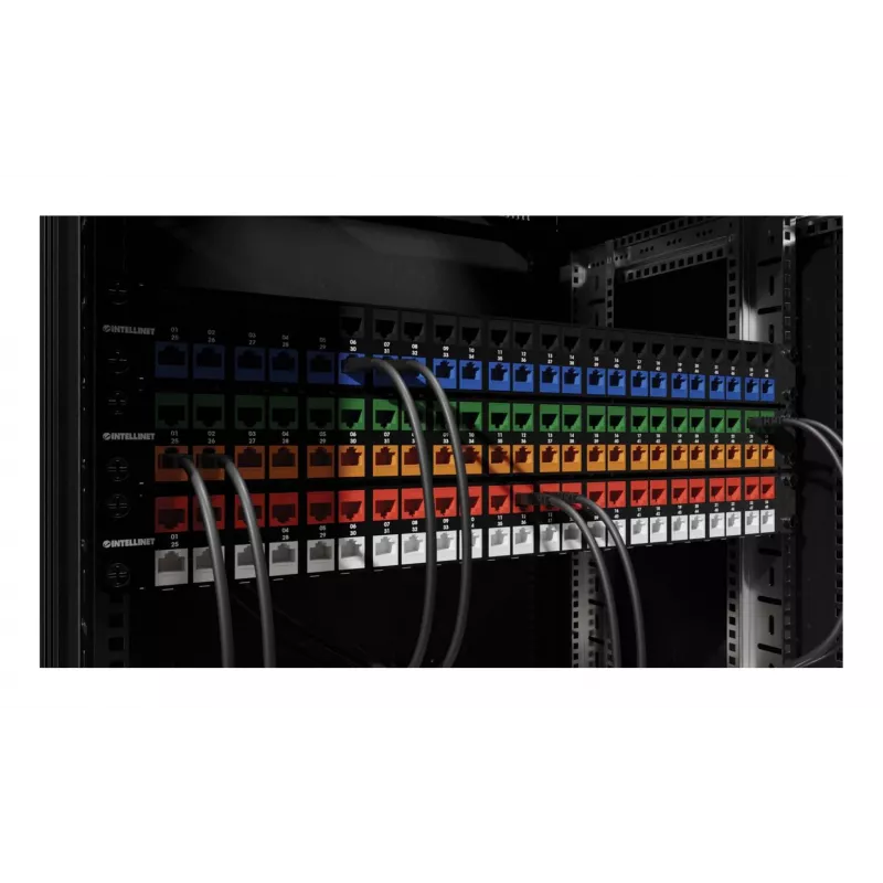 Sieťový kábel Intellinet 791311 Keystone modul plochý červený RJ-45