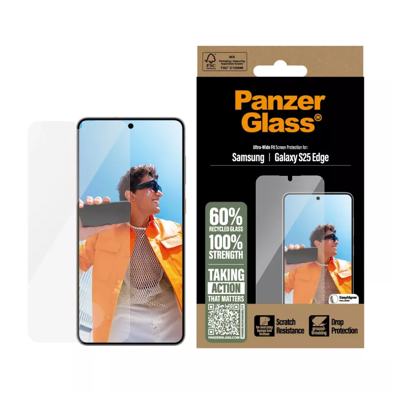 PanzerGlass® ochrana displeja Samsung S25 Edge | Ultra-Wide Fit