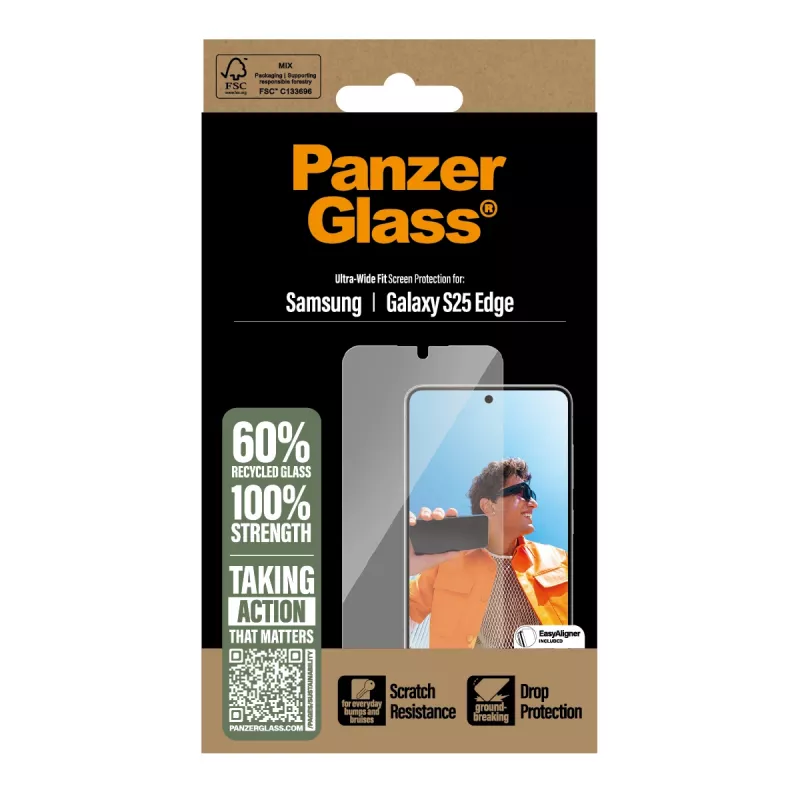 PanzerGlass® ochrana displeja Samsung S25 Edge | Ultra-Wide Fit
