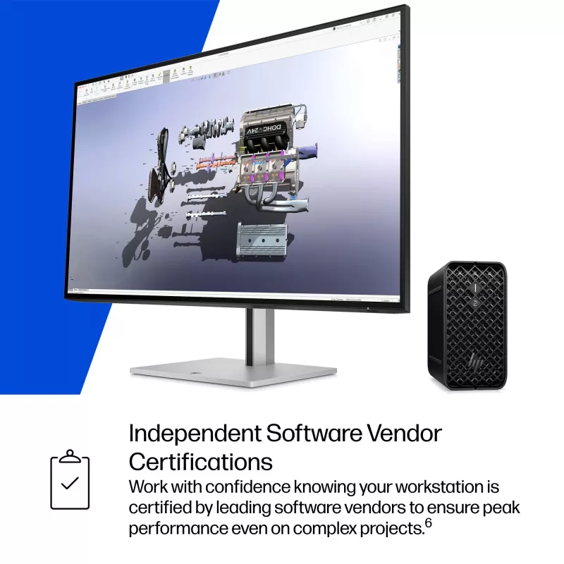 HP Z2 Mini G1a A40MYET Mini PC, AMD Ryzen AI Max+ PRO 395, 64GB LPDDR5X, 2TB SSD, Windows 11 Pro