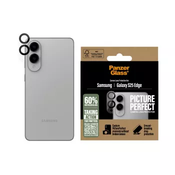 Ochrana objektívu kamery PanzerGlass Samsung Galaxy S25 Edge odolná proti poškriabaniu a nárazom