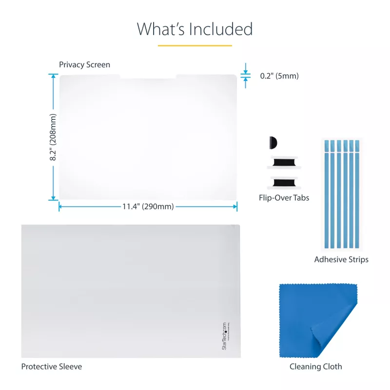 StarTech.com 13,5 inch 3:2 Flip-Over ochranná fólia proti videniu s dotykom, filter proti videniu bez odleskov, ochranná fólia obrazovky notebooku s 51 % redukciou modrého svetla
