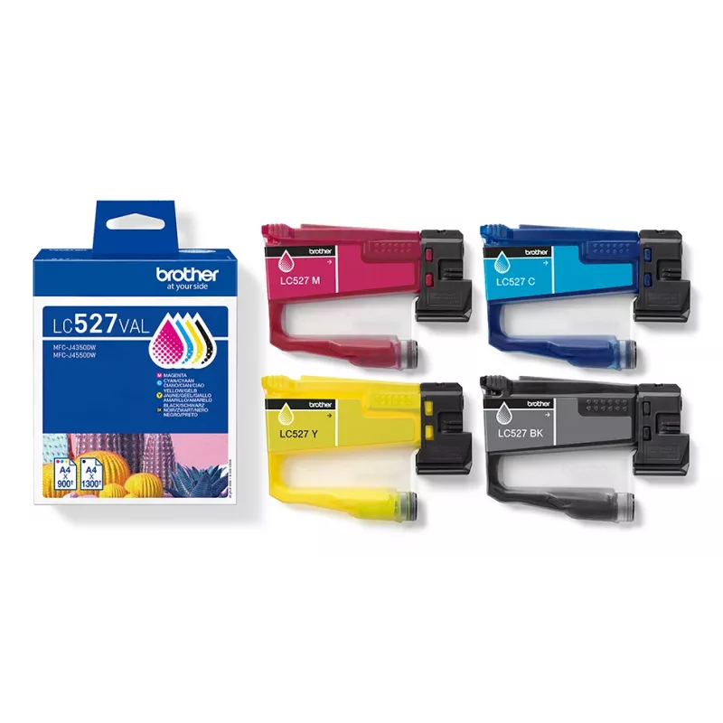 Atramentové kazety Brother LC527VAL CMYK – 1×1300, 3×900 strán