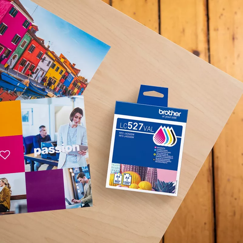 Atramentové kazety Brother LC527VAL CMYK – 1×1300, 3×900 strán