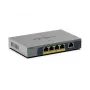 NETGEAR GS105EPP nemanaged Gigabit Ethernet (10/100/1000) Power over Ethernet (PoE) stolová/nástenná montáž sivá